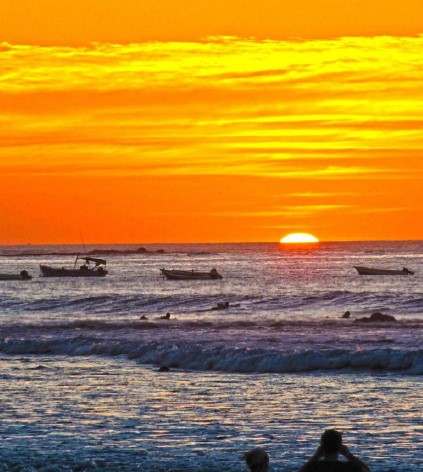 costa rica beach sunset