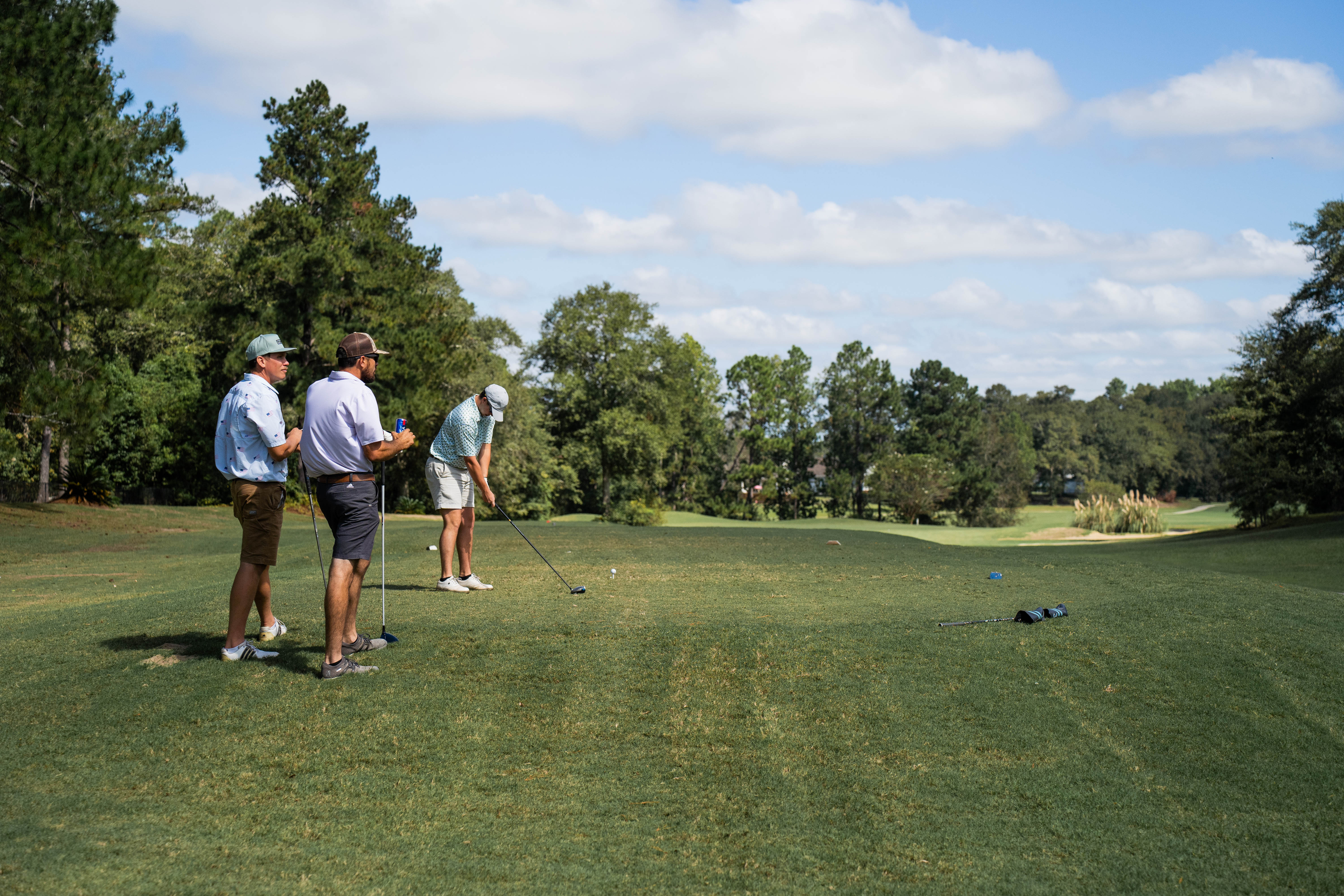 players on the golf course