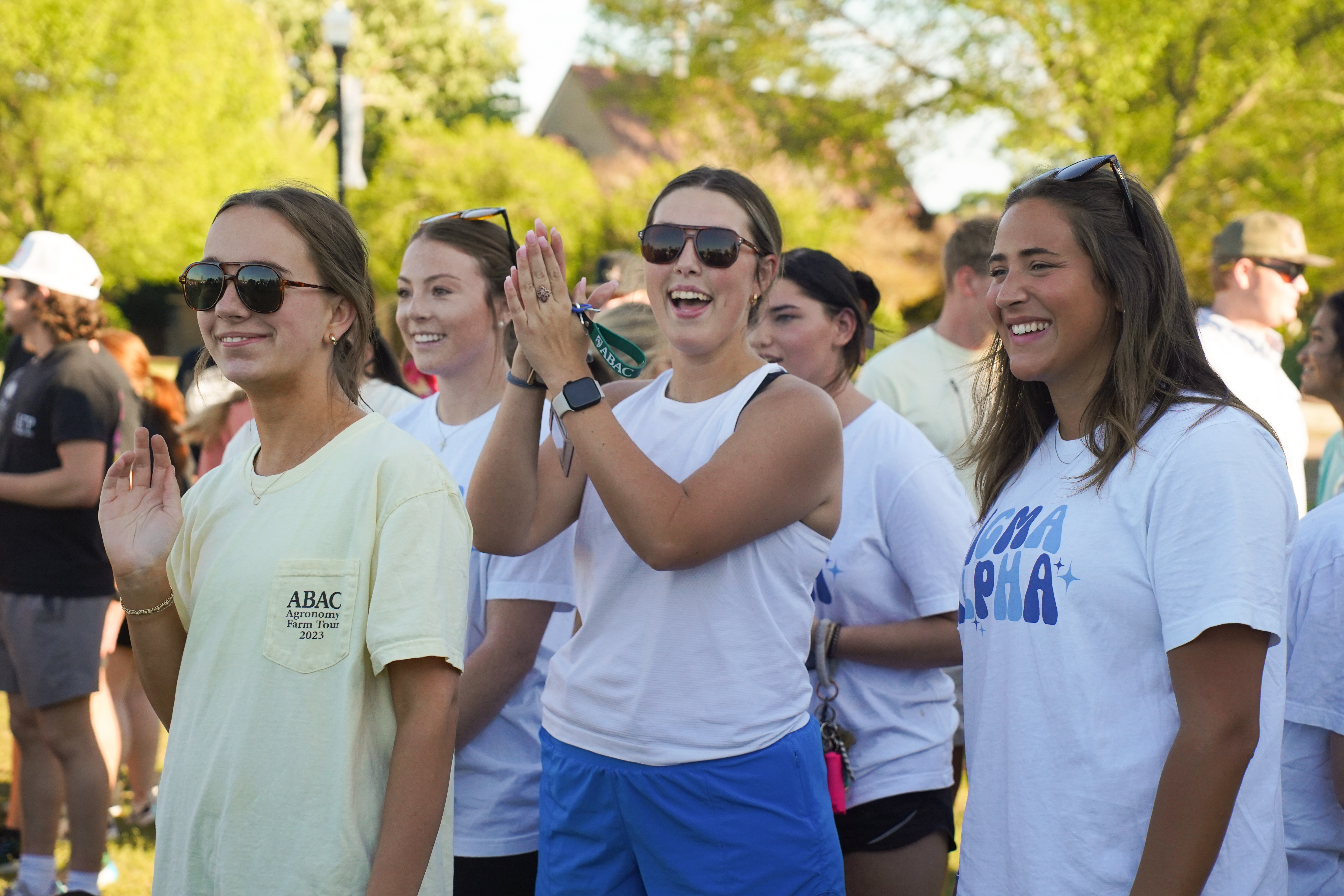 students laughing